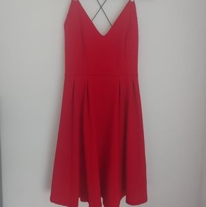 Beautiful red dress with super fun crisscross straps!